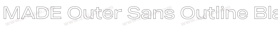 MADE Outer Sans Outline Black PERSONAL USE字体转换